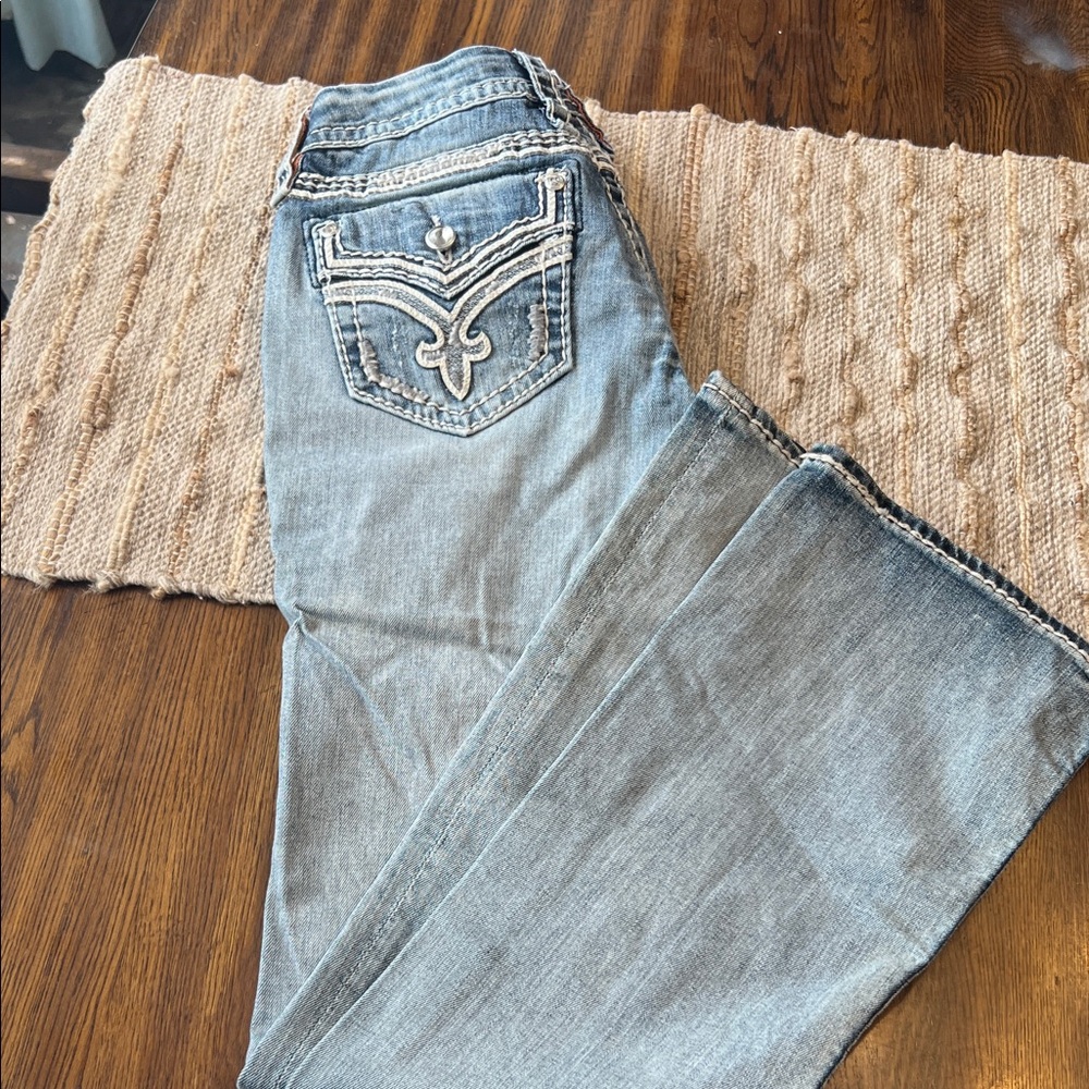 Rock Revival Light Blue Straight Leg Jeans - Picture 2 of 5